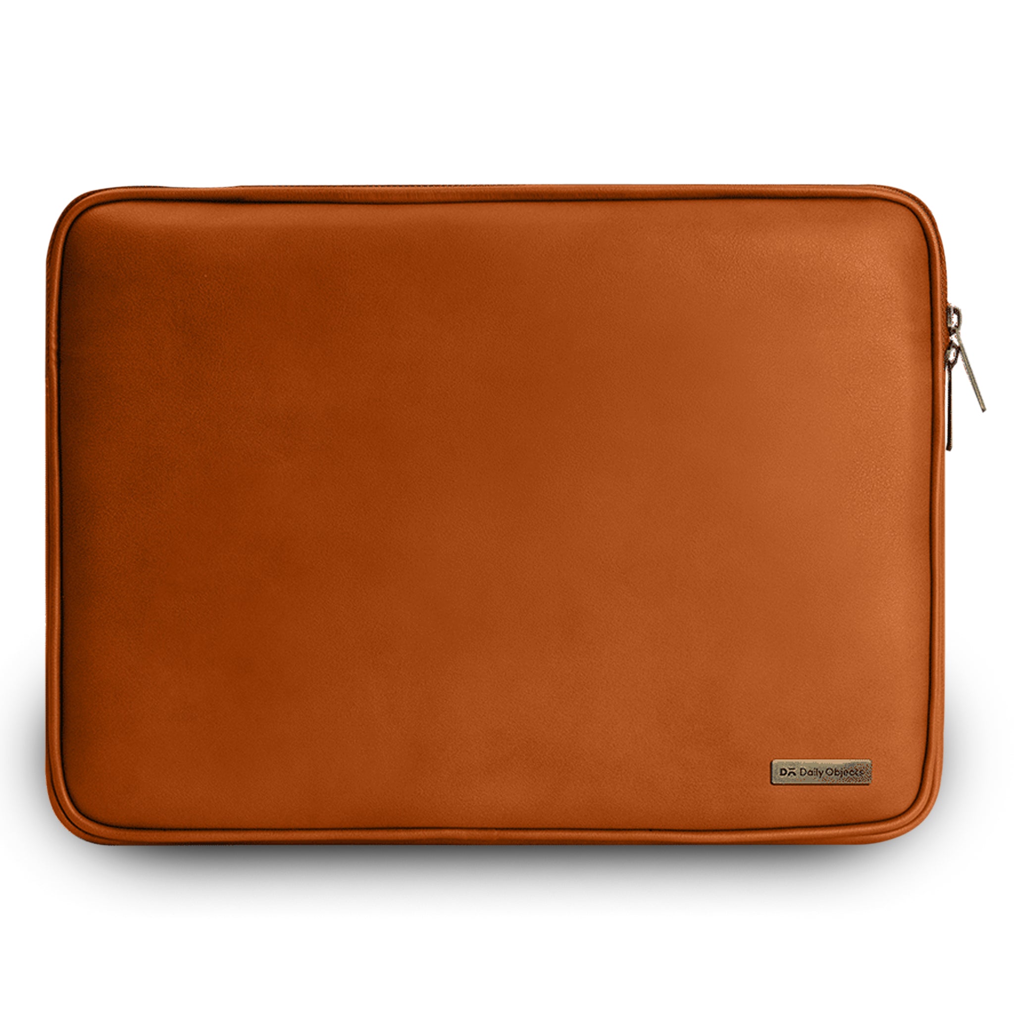 Zippered Laptop Sleeve, Vegan Leather, Tan for laptop / MacBook 35.56c