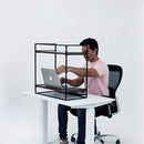 Fitizen Zen FOLD Standing Desk/Ergonomic Desk/Laptop Desk/Work from Home Desk//Height Adjustable Desk, Tabletop Sit to Stand Workstation Converter ( Grey and Acacia Brown)