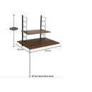 Fitizen Rack Black & Urban Teak Standing Desk /Ergonomic Desk/Laptop Desk/Work from Home Desk//Height Adjustable Desk