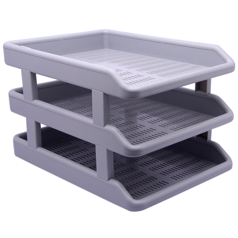 Deluxe File / Document Tray 1739/S, Set of 3, Plastic