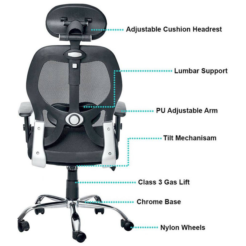 WorkStore High Back Office Chair 365 With Armrest, Adjustable Seat Height