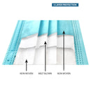 Safeshield Disposable Masks with Nose-clip, Pack of 50, Non-Woven