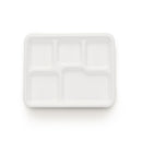 Pappco 5 Compartment Lunch PPlate (Pack Of 400 pcs)