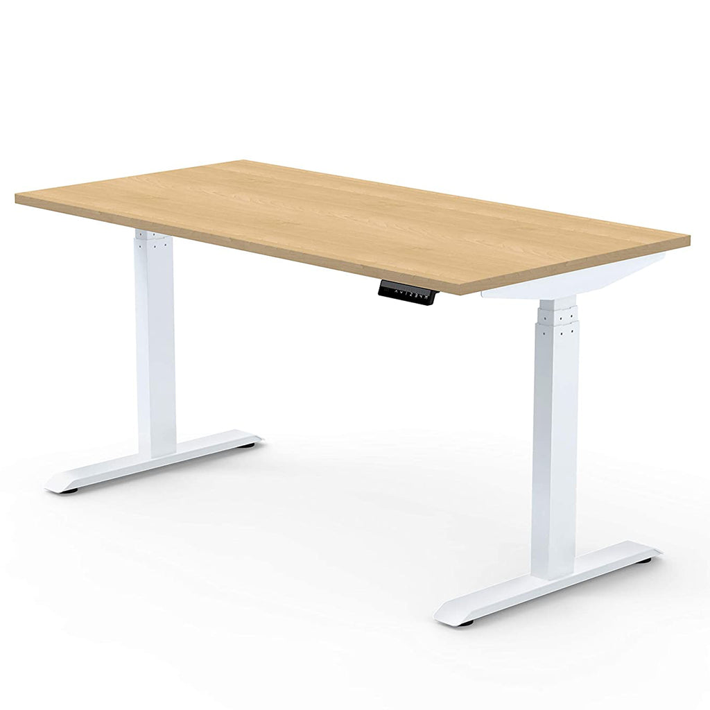 WorkStore Computer Sit and Stand Table, Electronic Height Adjustable Desk,  Dual Motor for 3 Stage Lifting