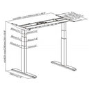 WorkStore Computer Sit and Stand Table, Electronic Height Adjustable Desk, Dual Motor for 3 Stage Lifting