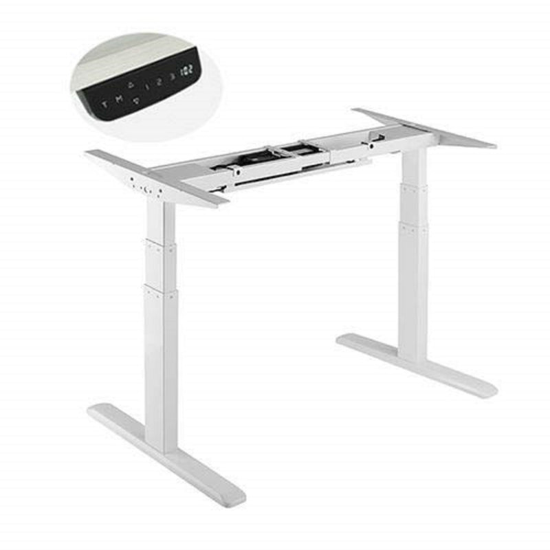 WorkStore Computer Sit and Stand Table, Electronic Height Adjustable Desk, Dual Motor for 3 Stage Lifting