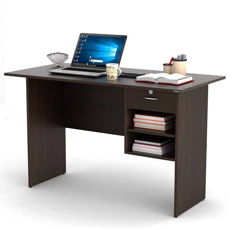 WorkStore Wooden Study Table With Drawer, Storage & Leg Space for Home / Office, Engineered Wood