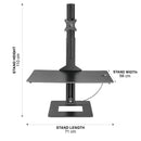 WorkStore Defianz Laptop Table, Sit-Stand, Adjustable with Spring Lift