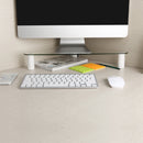 WorkStore Defianz Laptop Stand with Tempered Glass, Height Adjustable Monitor Riser, Triangle