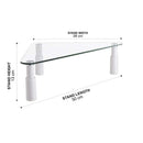 WorkStore Defianz Laptop Stand with Tempered Glass, Height Adjustable Monitor Riser, Triangle