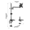 WorkStore Defianze Laptop Stand, Adjustable Aluminium Articulating Preconfigured Monitor Arms