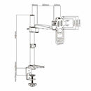 WorkStore Defianze Laptop Stand, Adjustable Aluminium Articulating Preconfigured Monitor Arms