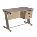 WorkStore Study Table, Fixed Leg, Maple Finish