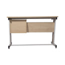 WorkStore Study Table, Fixed Leg, Maple Finish