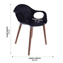 WorkStore Benson Accent Chair with wooden legs, Black