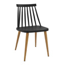 WorkStore Fanny Chair for Home, Windsor Style, Black