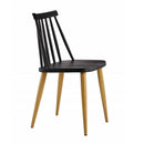WorkStore Fanny Chair for Home, Windsor Style, Black