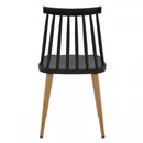 WorkStore Fanny Chair for Home, Windsor Style, Black