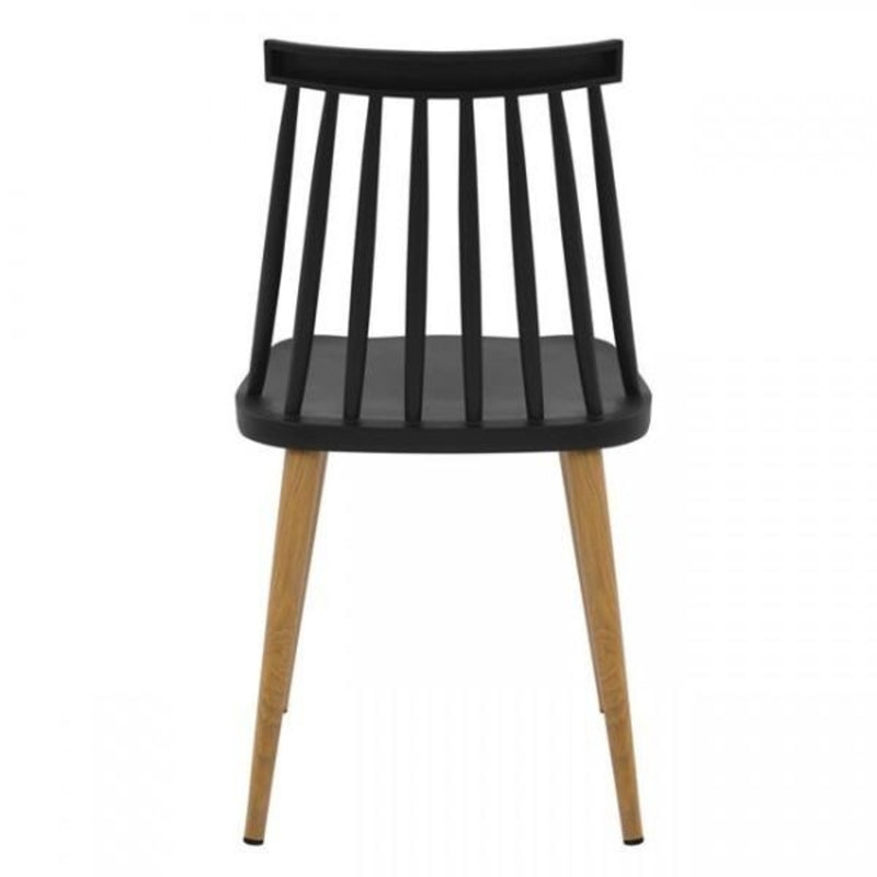 WorkStore Fanny Chair for Home, Windsor Style, Black