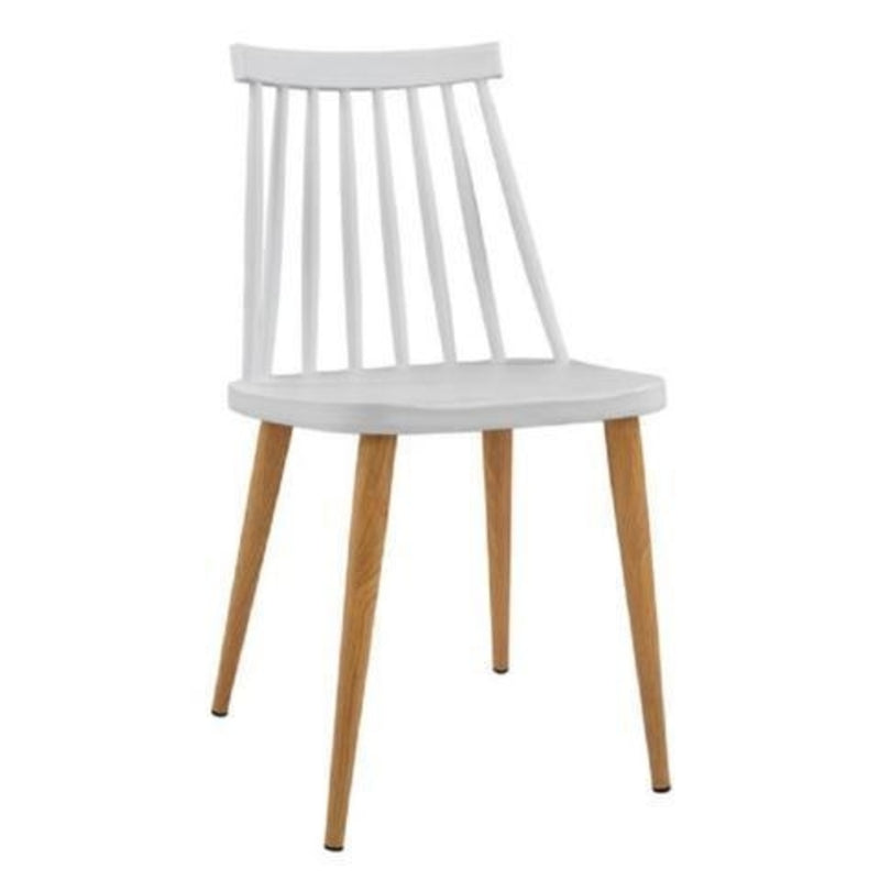 WorkStore Fanny Modern Chair, Windsor Style, White