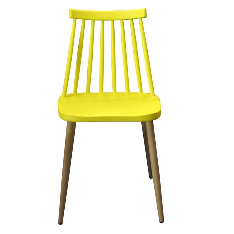 WorkStore Fanny Modern Chair, Windsor Style, Yellow
