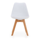 WorkStore Jason Study Chair with wood legs, White