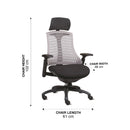 WorkStore Vamos Executive Chair with Adjustable Height, High Back