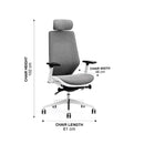 WorkStore Solace High-Back Executive Chair with Nylon Back Rest & Seat with Korean Mesh