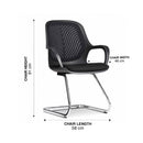 WorkStore Elsa V Office Chair, with PU cushion, Black