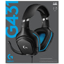 Logitech G431 7.1 Headphones, Surround Sound Gaming Headset with DTS, Black