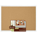Quartet Bulletin Board, Cork, White Frame, 23x17 inches