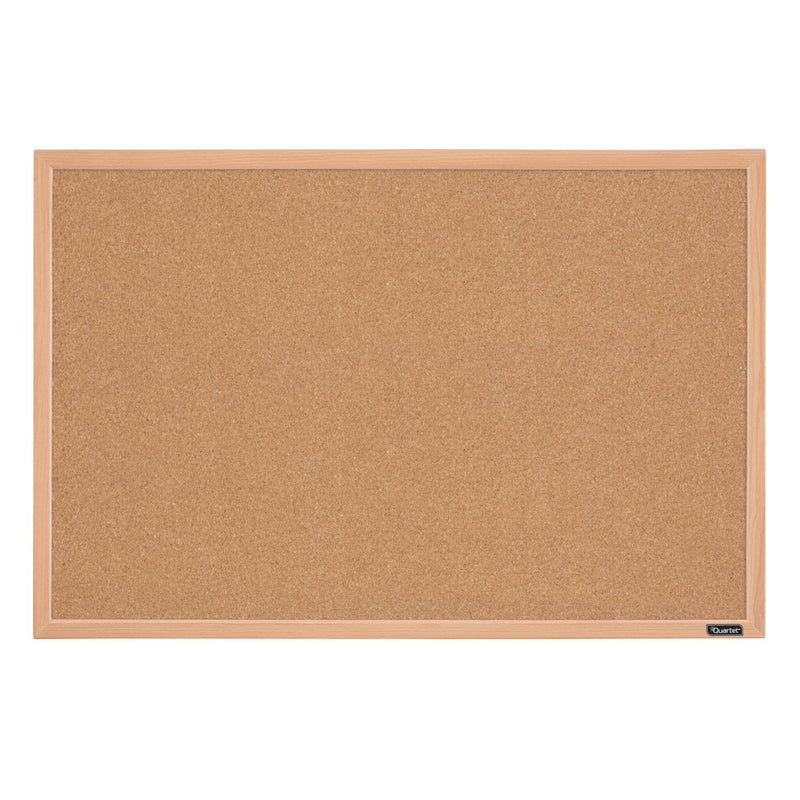 Quartet Bulletin Board, Wooden Frame, Cork, 23x17 inches