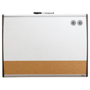 Quartet Combination White Board & Bulletin Board, Arc Frame, 23x17
