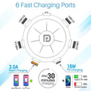 Portronics UFO PRO 6 Ports,60W Charging Station with PD+QC Output