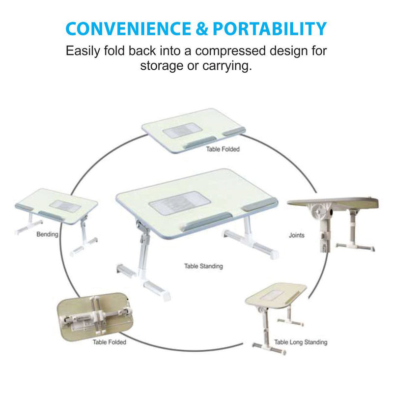 Portronics Buddy Plus Portable/Adjustable Laptop Stand with Cooling fan