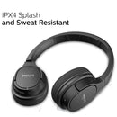 Philips TASH402BK Bluetooth Headphone, Ipx4 Sweat Resistant On-Ear Sports Headphones with Cooling Ear Cups