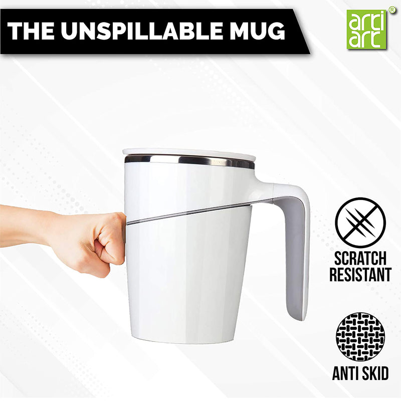 Artiart Grace Mug With Suction, Stainless Steel, Spill Proof