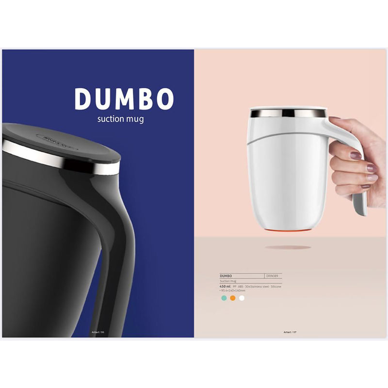 Artiart Dumbo Coffee Mug, Spill-Free, Stainless Steel