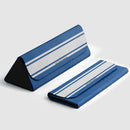 Foldaway Sunglass Case, Aqua Stripe, For slim eyewear and sunglasses