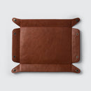 Valet Leather Tray, Vegan, Tan