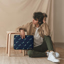 Navy Feathers Laptop Sleeve, Zippered, 28 cm (11"), suitable for Laptop/MacBook