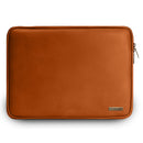 Zippered Laptop Sleeve, Vegan Leather, Tan for laptop / MacBook 35.56cm (14")