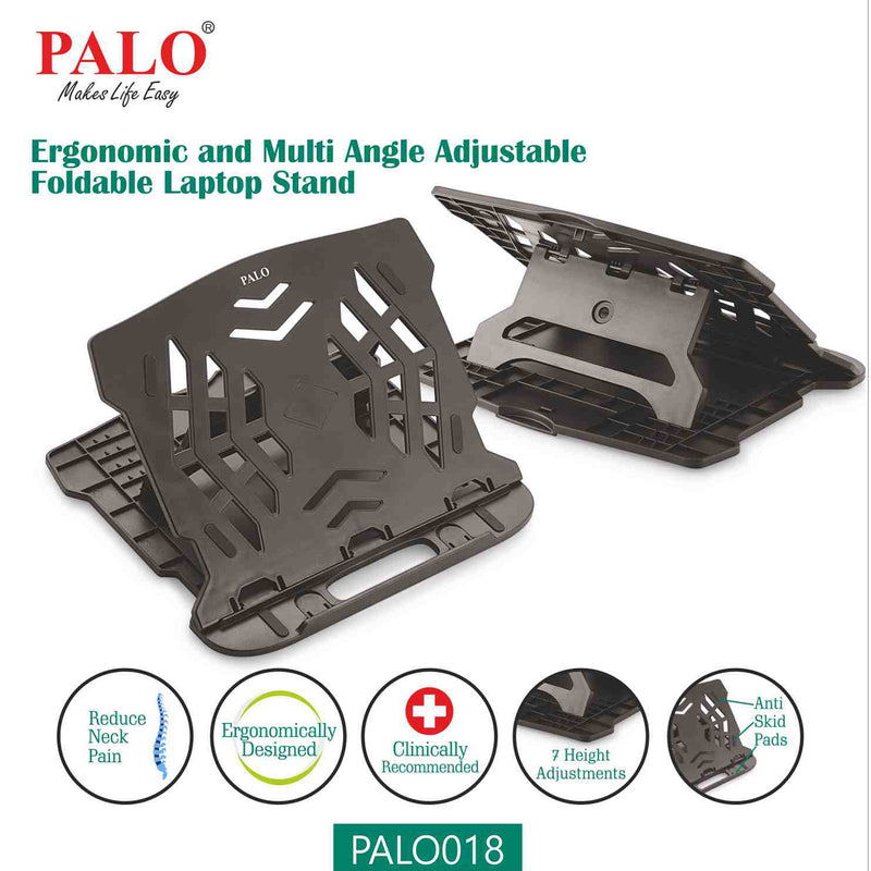 Palo Laptop Stand with Multi Angle Adjustment, Ergonomic, Foldable