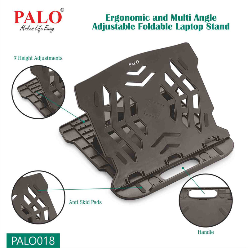 Palo Laptop Stand with Multi Angle Adjustment, Ergonomic, Foldable