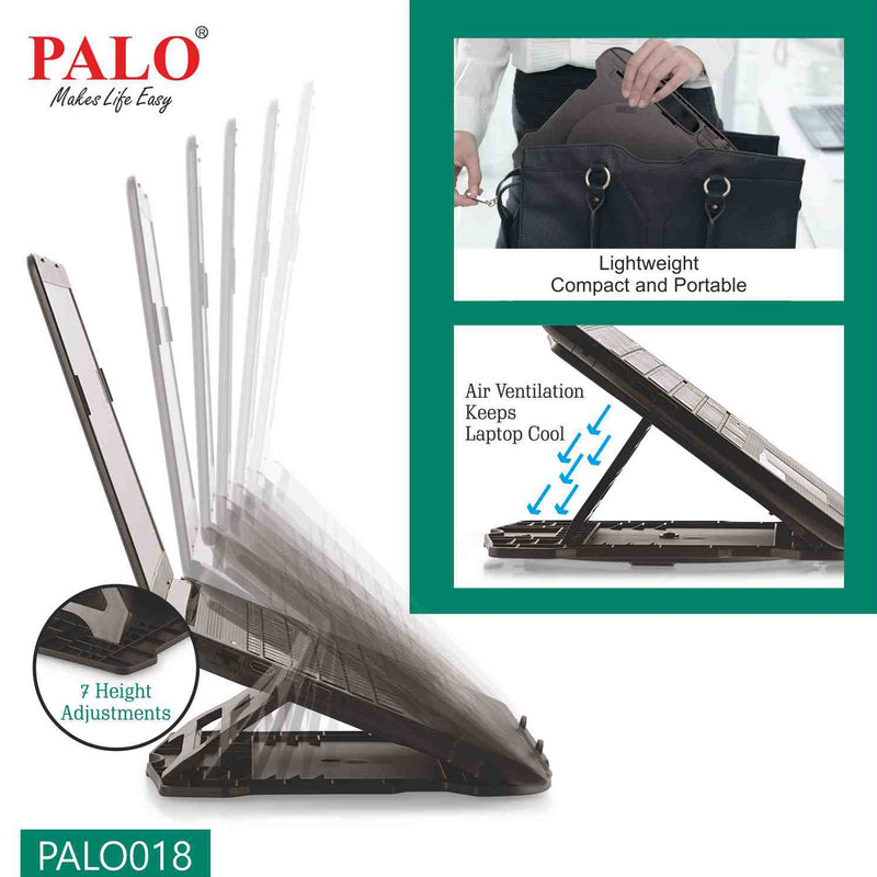 Palo Laptop Stand with Multi Angle Adjustment, Ergonomic, Foldable