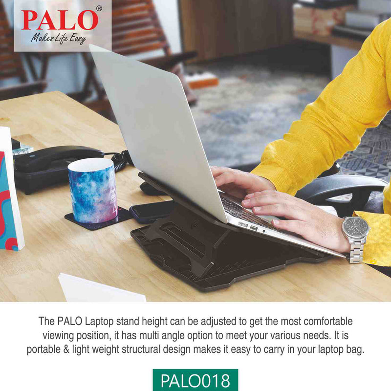 Palo Laptop Stand with Multi Angle Adjustment, Ergonomic, Foldable