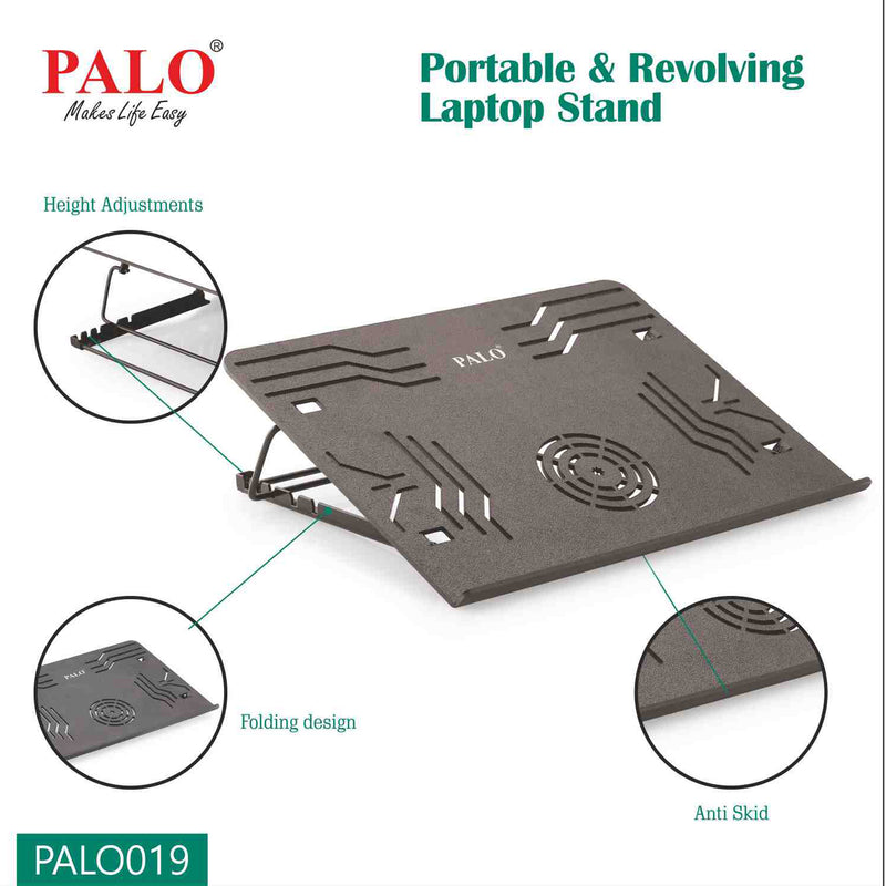 Palo Ergonomic laptop stand with multi angle adjustment, foldable, textured