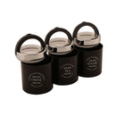 Jaypee Plus Classique Containers for Tea, Sugar & Coffee, Set of 3, Black