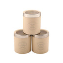 Jaypee Plus Classique Containers for Tea, Sugar & Coffee, Set of 3, Ivory