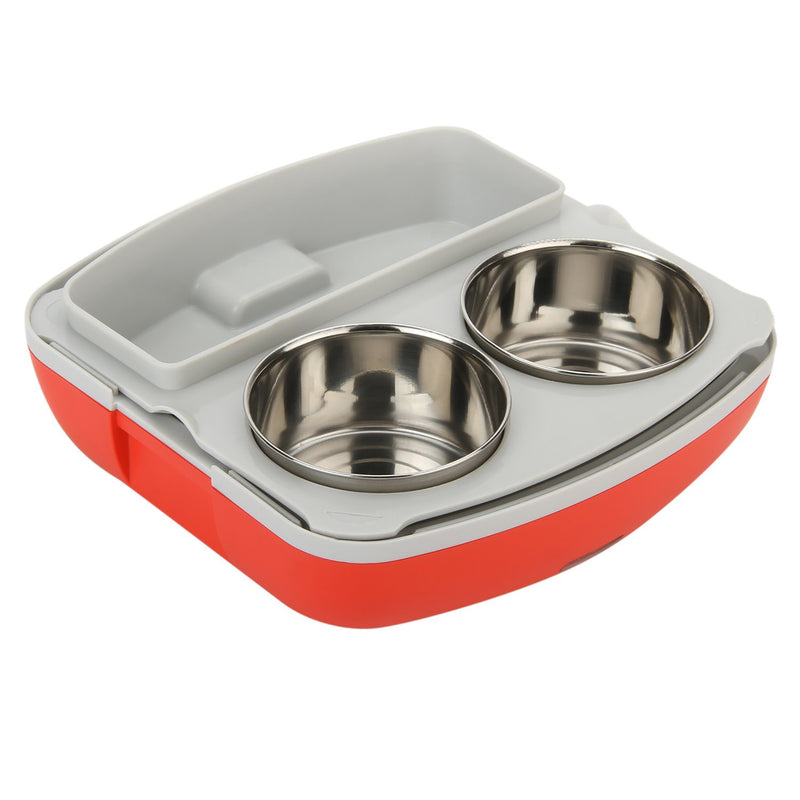 Jaypee Plus Power Meal Electric Lunch Box, Stainless Steel, Pack of 2, Red